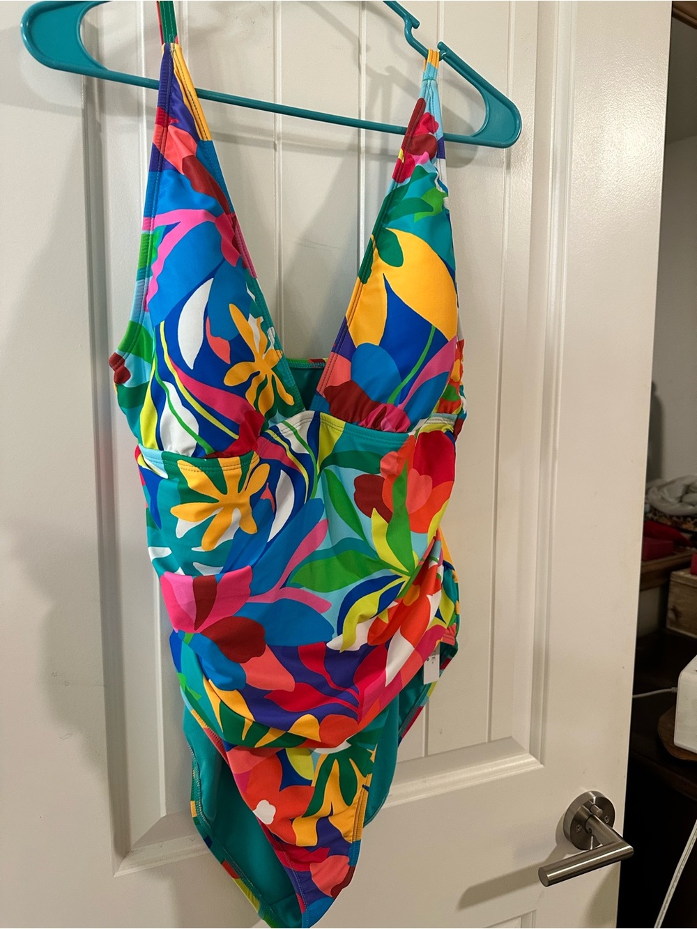 Women’s Multicolor Tropical Floral One-Piece Swimsuit